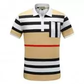 hommes burberry t-shirt polo new season stripe grid